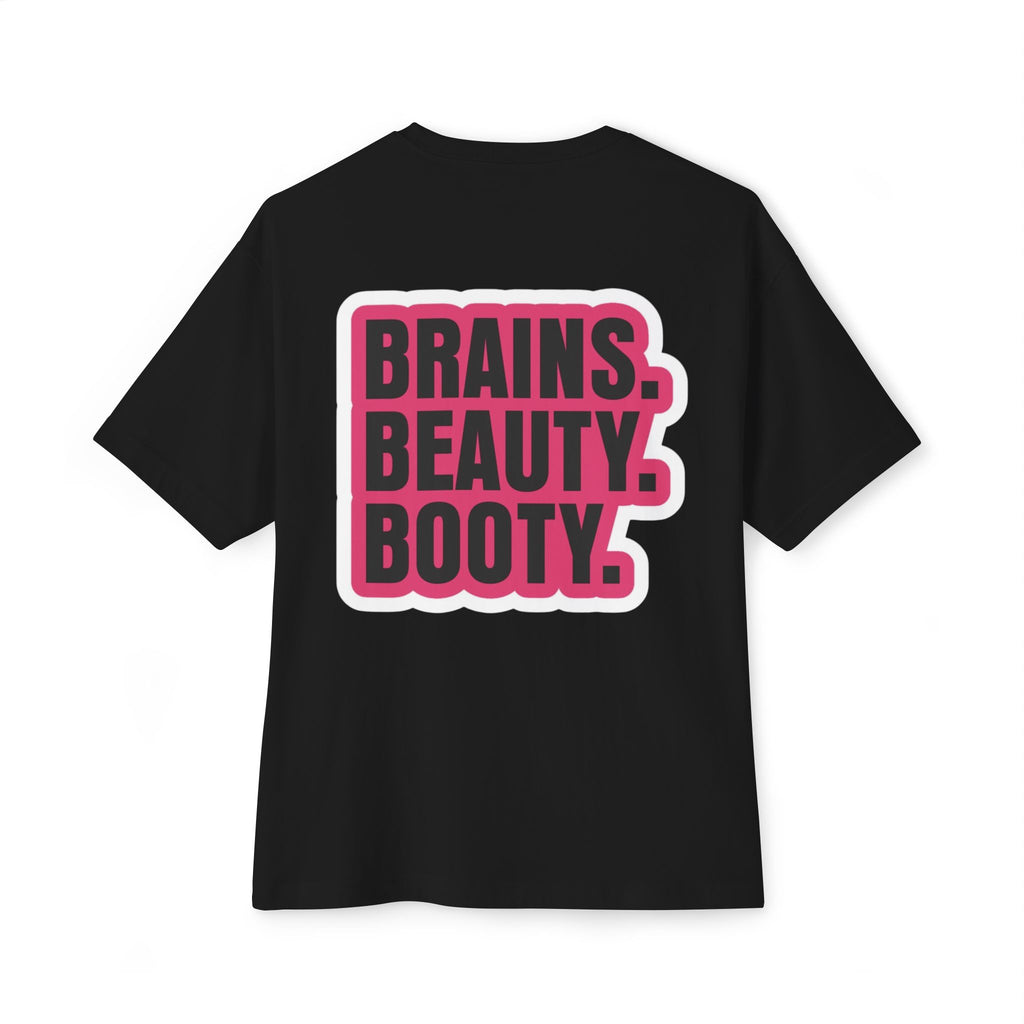 Brains Beauty Booty -Oversized T‑Shirt