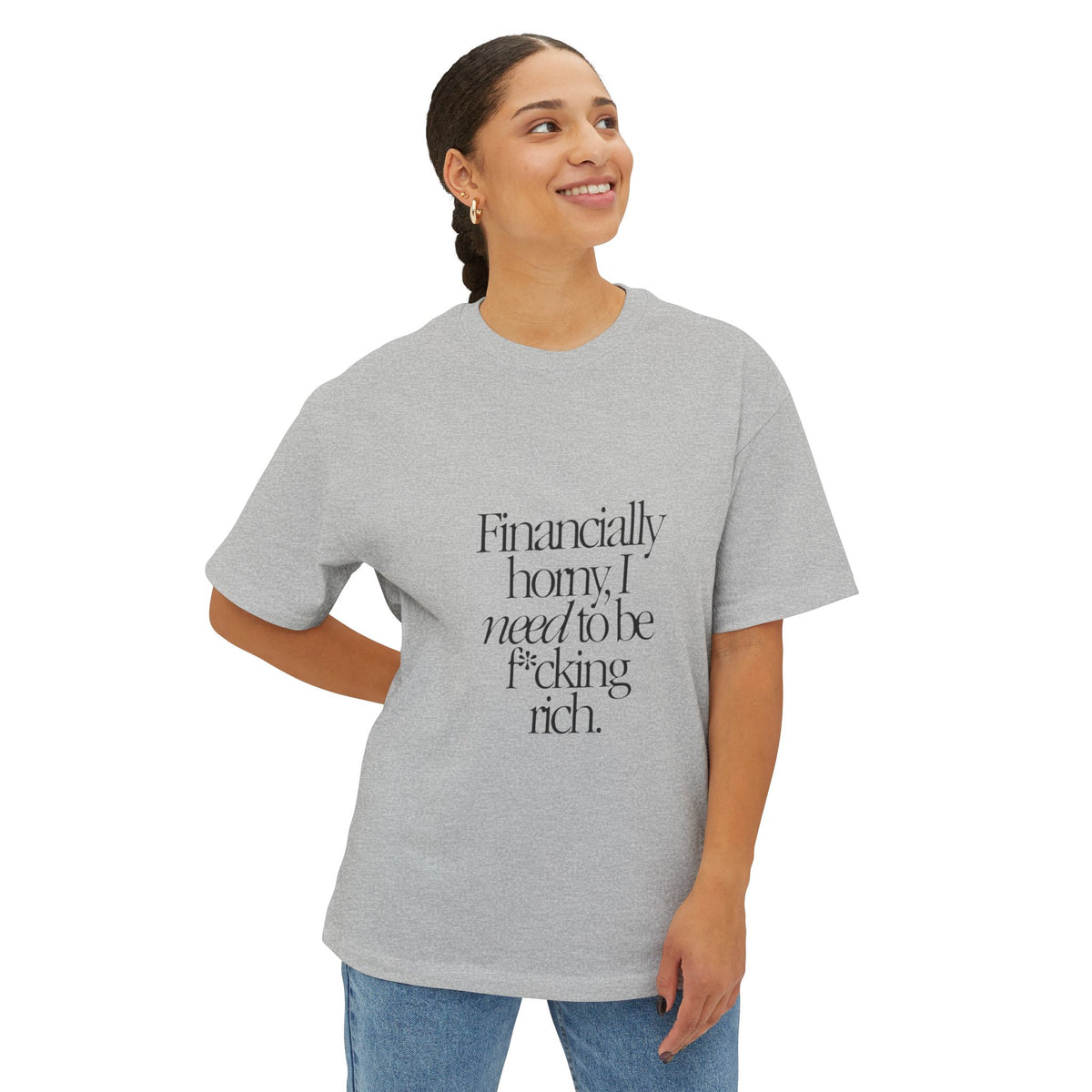 Financially Horny Oversized Boxy Tee