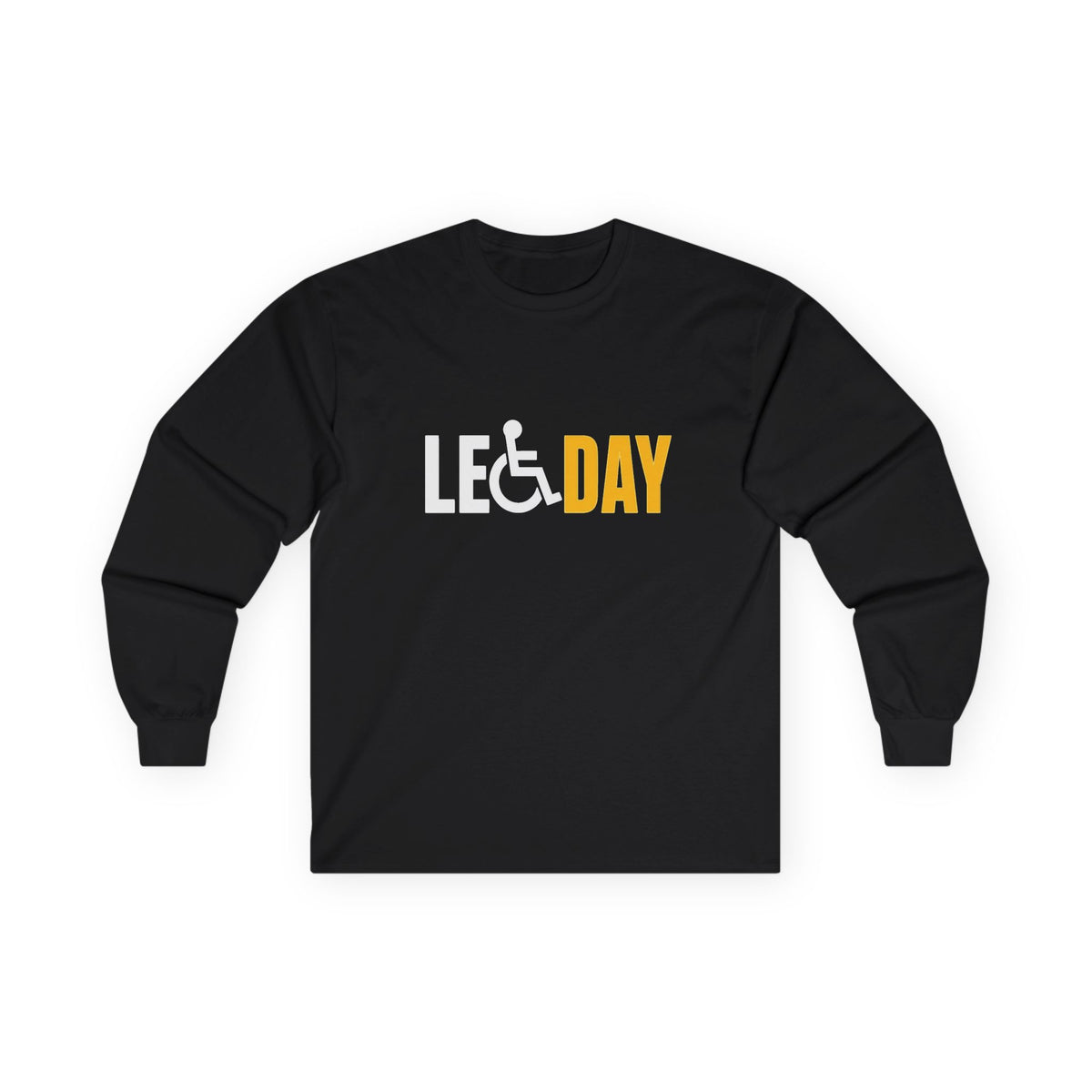 Accessibility Pride Long Sleeve Tee — "LE & DAY" Wheelchair Icon Design