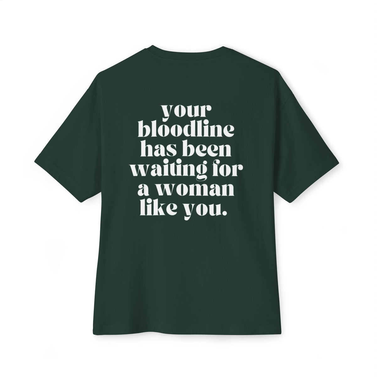 Chosen one Boxy Tee — Forest Green Oversized T‑Shirt