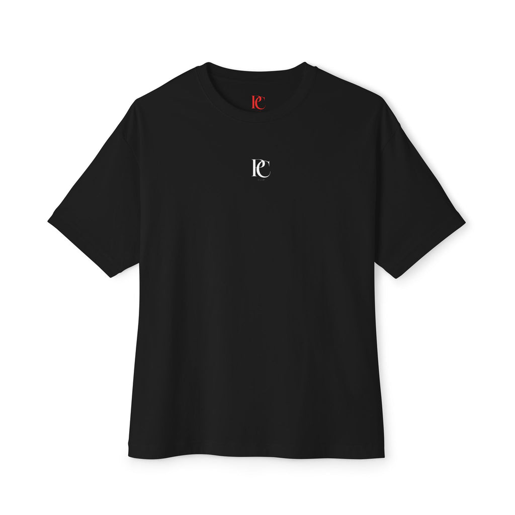 Minimal Monogram Boxy Tee — Small 'PC' Chest Logo